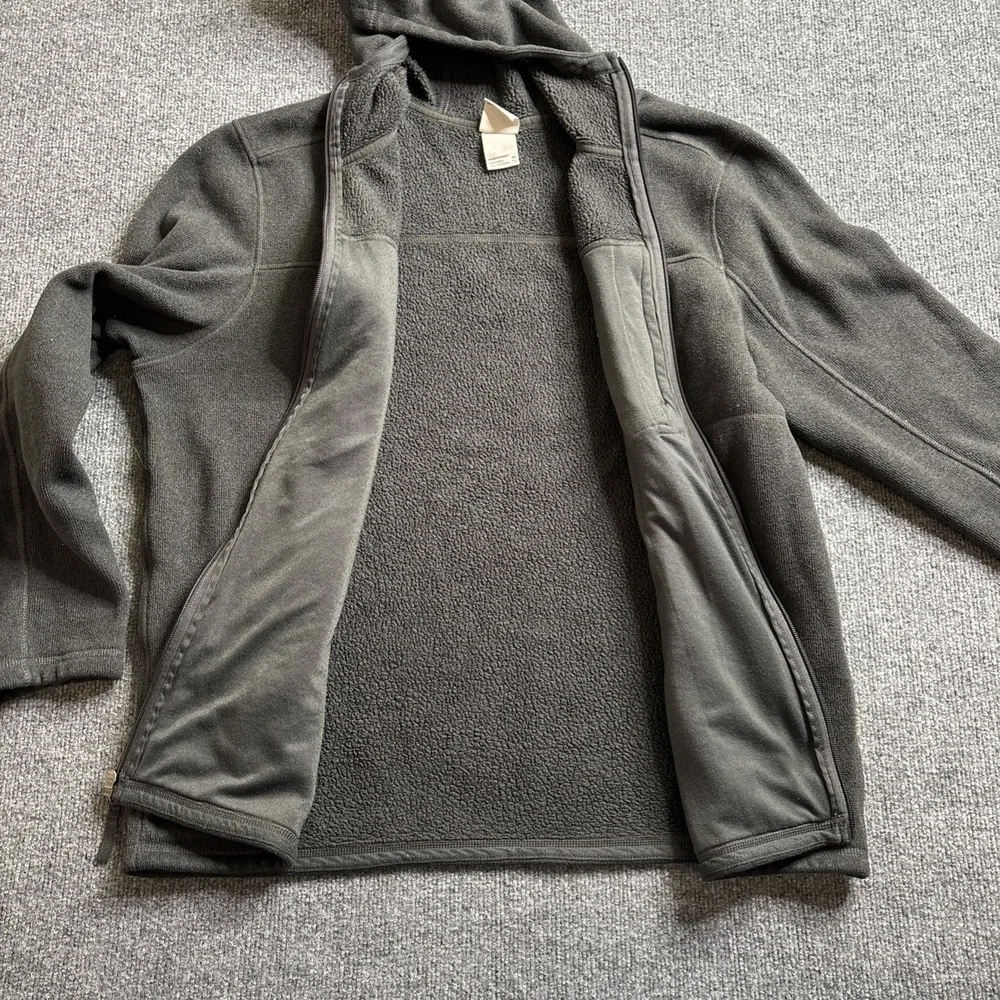 North Face Gordon Lyons Hoodie Mens XXL Gray Charcoal Fleece Knit Jacket Hiking